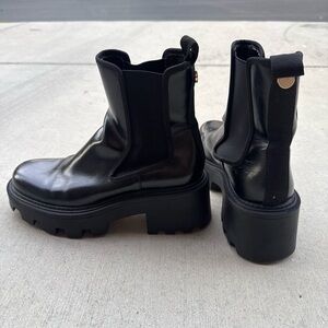 Zara Black Platform Ankle Boots